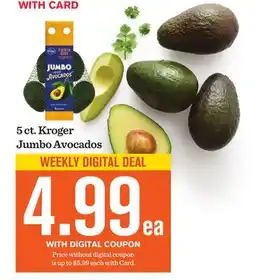 Mariano's 5 ct. Kroger Jumbo Avocados offer