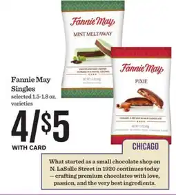 Mariano's Fannie May Singles offer