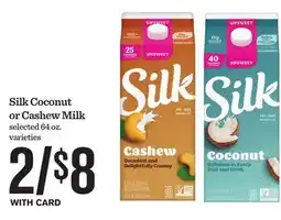 Mariano's Silk Coconut or Cashew Milk offer