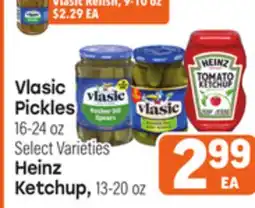 Tony’s Fresh Market Vlasic Pickles 16-24oz, Heinz Ketchup, 13-20oz offer