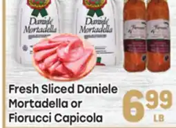Tony’s Fresh Market Fresh Sliced Daniele Mortadella or Fiorucci Capicola offer