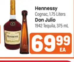 Tony’s Fresh Market Hennessy Cognac, 1.75 Liters or Don Julio 1942 Tequila, 375mL offer