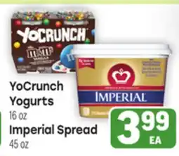 Tony’s Fresh Market YoCrunch Yogurts 16 oz Imperial Spread 45oz offer
