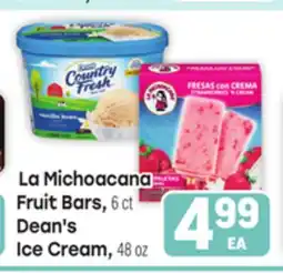 Tony’s Fresh Market La Michoacana Fruit Bars, 6ct Dean's Ice Cream, 48oz offer