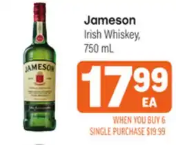 Tony’s Fresh Market Jameson Irish Whiskey offer