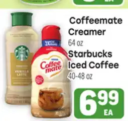 Tony’s Fresh Market Coffeemate Creamer 64oz Starbucks Iced Coffee 40-48oz offer