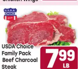 Tony’s Fresh Market USDA Choice Family Pack Beef Charcoal Steak offer