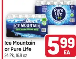 Tony’s Fresh Market Ice Mountain or Pure Life offer