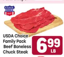 Tony’s Fresh Market USDA Choice Family Pack Beef Boneless Chuck Steak offer