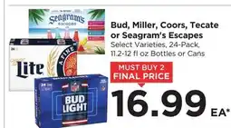 Food 4 Less Bud, Miller, Coors, Tecate or Seagram's Escapes offer