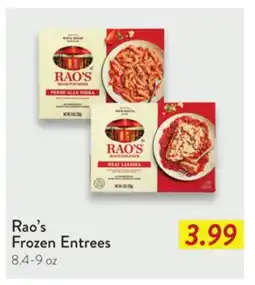 Fresh Thyme Rao's Frozen Entrees offer