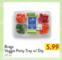 Fresh Thyme Braga Veggie Party Tray w/Dip offer
