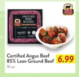 Fresh Thyme Certified Angus Beef 85% Lean Ground Beef offer