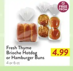 Fresh Thyme Fresh Thyme Brioche Hotdog or Hamburger Buns offer