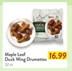 Fresh Thyme Maple Leaf Duck Wing Drumettes offer