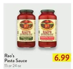 Fresh Thyme Rao's Pasta Sauce offer