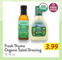 Fresh Thyme Fresh Thyme Organic Salad Dressing offer