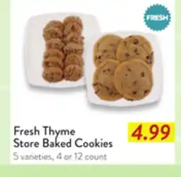 Fresh Thyme Fresh Thyme Store Baked Cookies offer