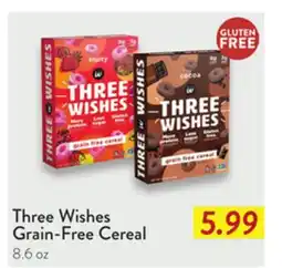 Fresh Thyme Three Wishes Grain-Free Cereal offer