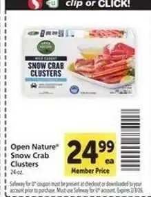 Safeway Open Nature Snow Crab Clusters offer