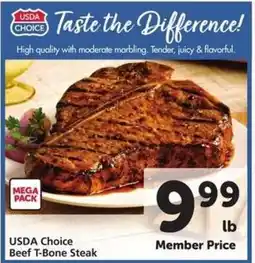 Safeway USDA Choice Beef T-Bone Steak offer