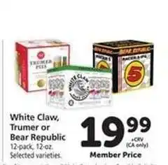 Safeway White Claw, Trumer or Bear Republic offer