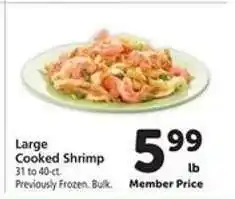 Safeway Large Cooked Shrimp offer