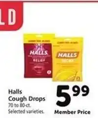 Safeway Halls Cough Drops offer