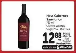 Safeway Hess Cabernet Sauvignon offer
