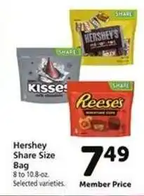Safeway Hershey Share Size Bag offer