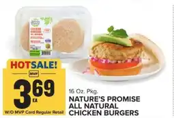 Food Lion NATURE'S PROMISE ALL NATURAL CHICKEN BURGERS offer