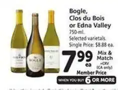 Safeway Bogle, Clos du Bois or Edna Valley offer