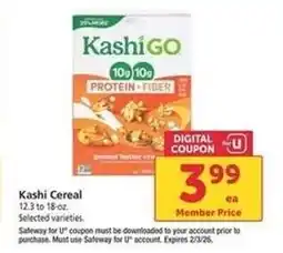 Safeway Kashi Cereal offer