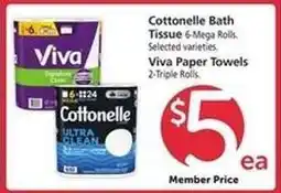 Safeway Cottonelle Bath Tissue & Viva Paper Towels offer