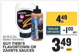 Food Lion GUY FIERI’S FLAVORTOWN OR ZAXBYS SAUCES offer