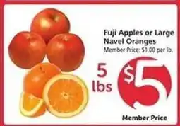 Safeway Fuji Apples or Large Navel Oranges offer