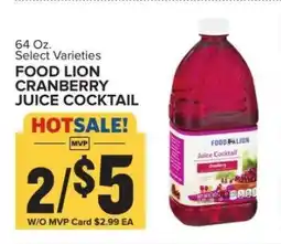 Food Lion Food Lion Cranberry Juice Cocktail offer