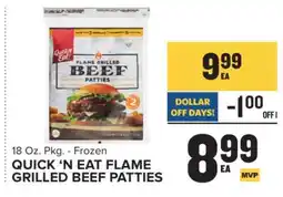Food Lion QUICK ‘N EAT FLAME GRILLED BEEF PATTIES offer