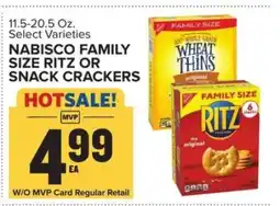Food Lion Nabisco Family Size Ritz or Snack Crackers offer
