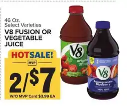Food Lion V8 Fusion or Vegetable Juice offer