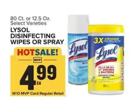 Food Lion Lysol Disinfecting Wipes or Spray offer
