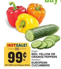 Food Lion Red, Yellow or Orange Peppers / European Cucumbers offer