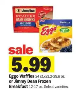 Meijer Eggo Waffles or Jimmy Dean Frozen Breakfast offer