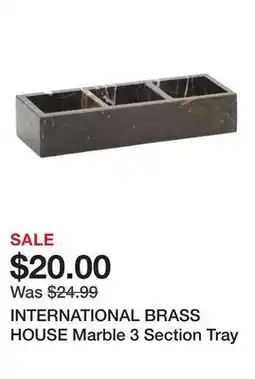 Marshalls INTERNATIONAL BRASS HOUSE Marble 3 Section Tray offer