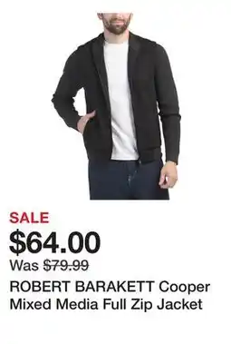 Marshalls ROBERT BARAKETT Cooper Mixed Media Full Zip Jacket offer