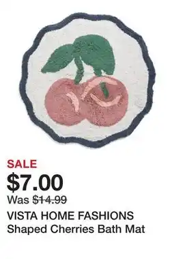 Marshalls VISTA HOME FASHIONS Shaped Cherries Bath Mat offer