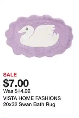 Marshalls VISTA HOME FASHIONS 20x32 Swan Bath Rug offer