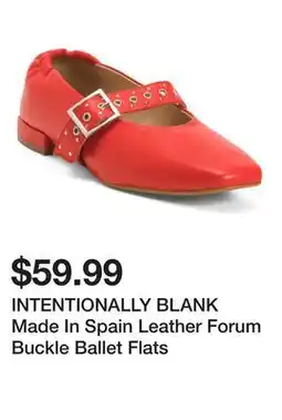 Marshalls INTENTIONALLY BLANK Made In Spain Leather Forum Buckle Ballet Flats offer