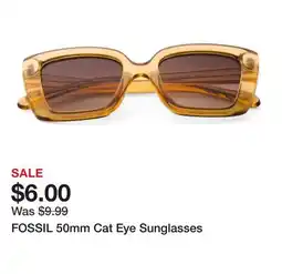Marshalls FOSSIL 50mm Cat Eye Sunglasses offer