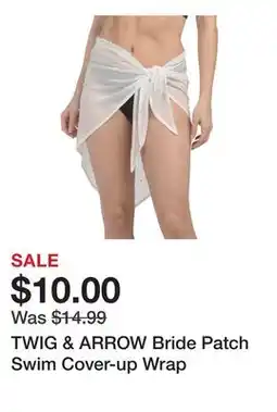 Marshalls TWIG & ARROW Bride Patch Swim Cover-up Wrap offer
